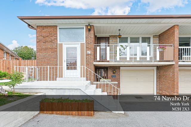 Semi-Detached at 74 Navaho Drive, Toronto, ON M2H 2X3, Toronto C15