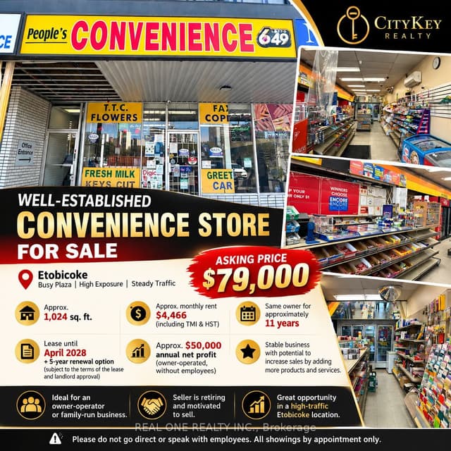 Sale Of Business at 235 Dixon Road 4, Toronto, ON M9P 2M5, Toronto W09