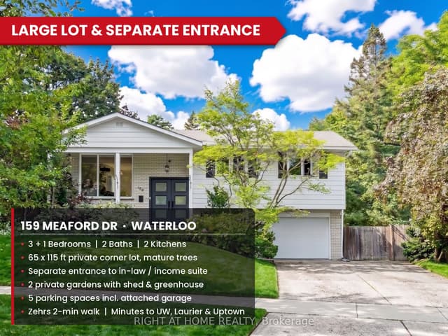 Detached at 159 Meaford Drive, Waterloo, ON N2J 3V2