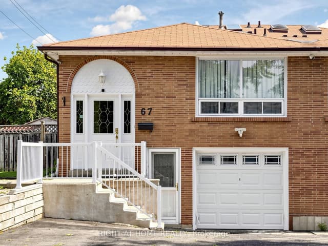 Semi-Detached at 67 Ladner Drive, Toronto, ON M2J 3Z9, Toronto C15