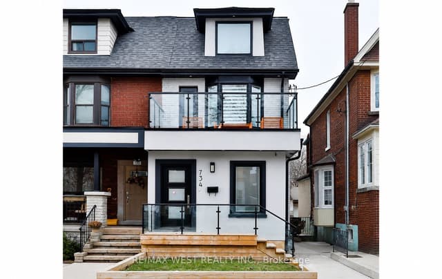 Semi-Detached at 734 Shaw Street, Toronto, ON M6G 3L7, Toronto C01