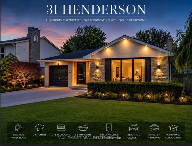 Detached at 31 Henderson Avenue, Markham, ON L3T 2K5