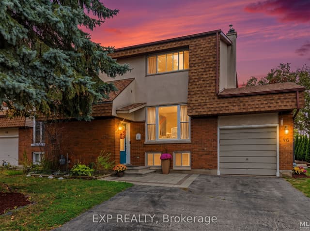 Semi-Detached at 46 Westcliffe Street, Bells Corners and South to Fallowfield, ON K2H 7X4