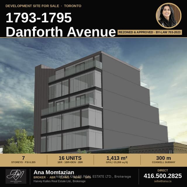 Land at 1793 Danforth Avenue, Toronto, ON M4C 1J2, Toronto E02